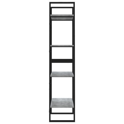 Boekenkast 60x30x140 cm bewerkt hout grijs sonoma eikenkleurig