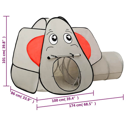 Kinderspeeltent Olifant 174x86x101 cm grijs
