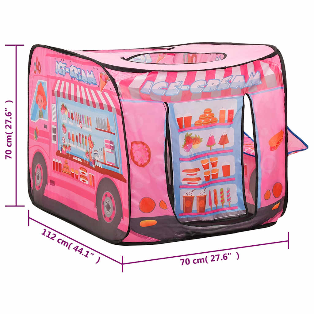 Kinderspeeltent 70x112x70 cm roze