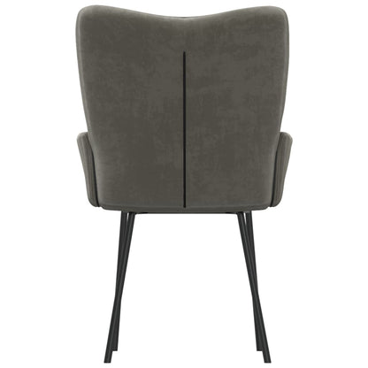 Eetkamerstoelen 2 st fluweel donkergrijs
