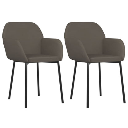 Eetkamerstoelen 2 st fluweel donkergrijs