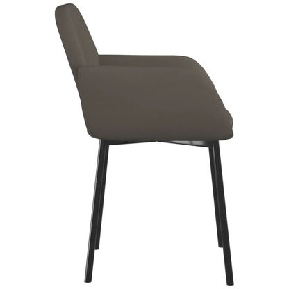 Eetkamerstoelen 2 st fluweel donkergrijs