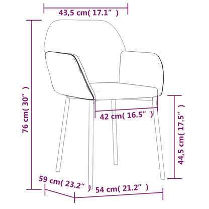 Eetkamerstoelen 2 st fluweel donkergrijs
