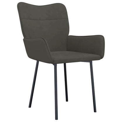 Eetkamerstoelen 2 st fluweel donkergrijs