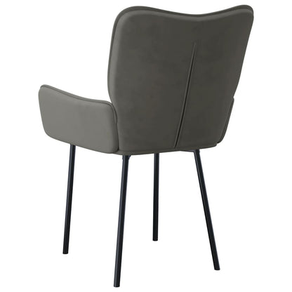 Eetkamerstoelen 2 st fluweel donkergrijs