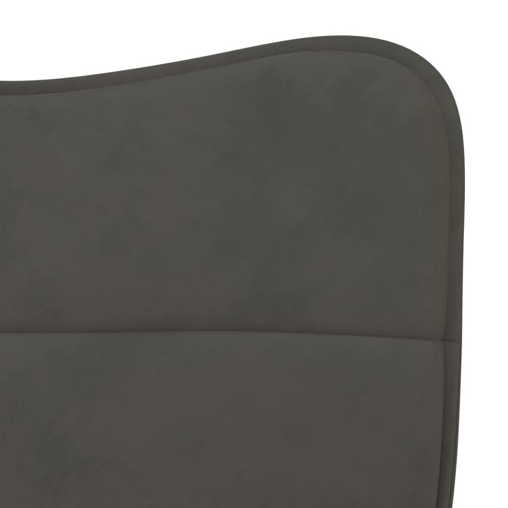 Eetkamerstoelen 2 st fluweel donkergrijs