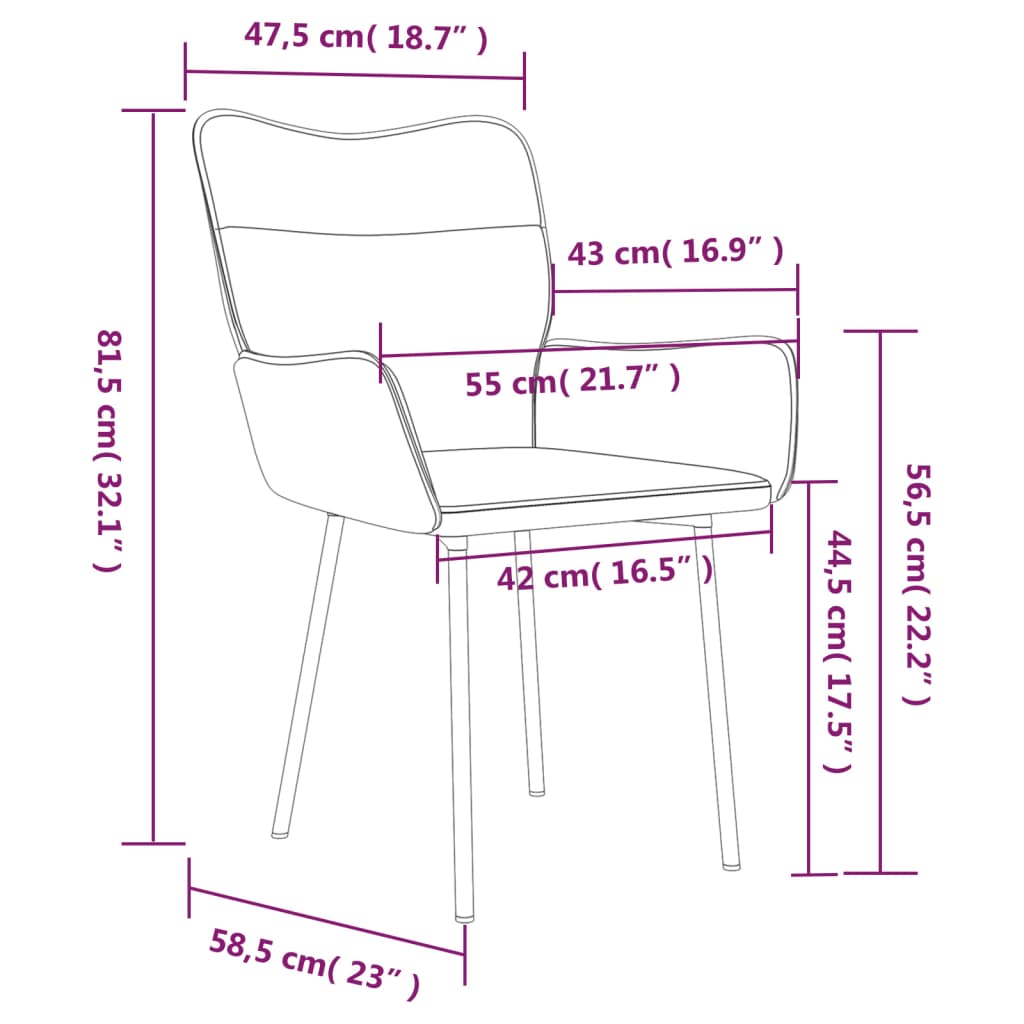 Eetkamerstoelen 2 st fluweel donkergrijs