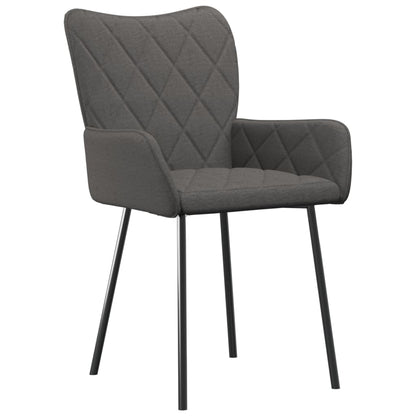 Eetkamerstoelen 2 st stof donkergrijs