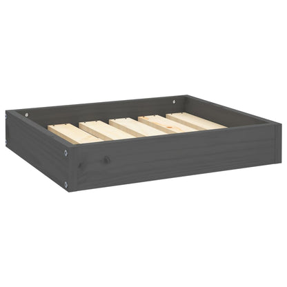 Hondenmand 51,5X44X9 Cm Massief Grenenhout 51.5 x 44 x 9 cm Grijs