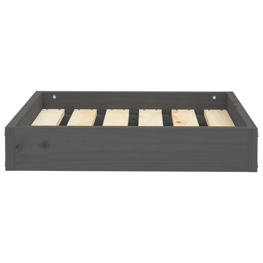 Hondenmand 51,5X44X9 Cm Massief Grenenhout 51.5 x 44 x 9 cm Grijs
