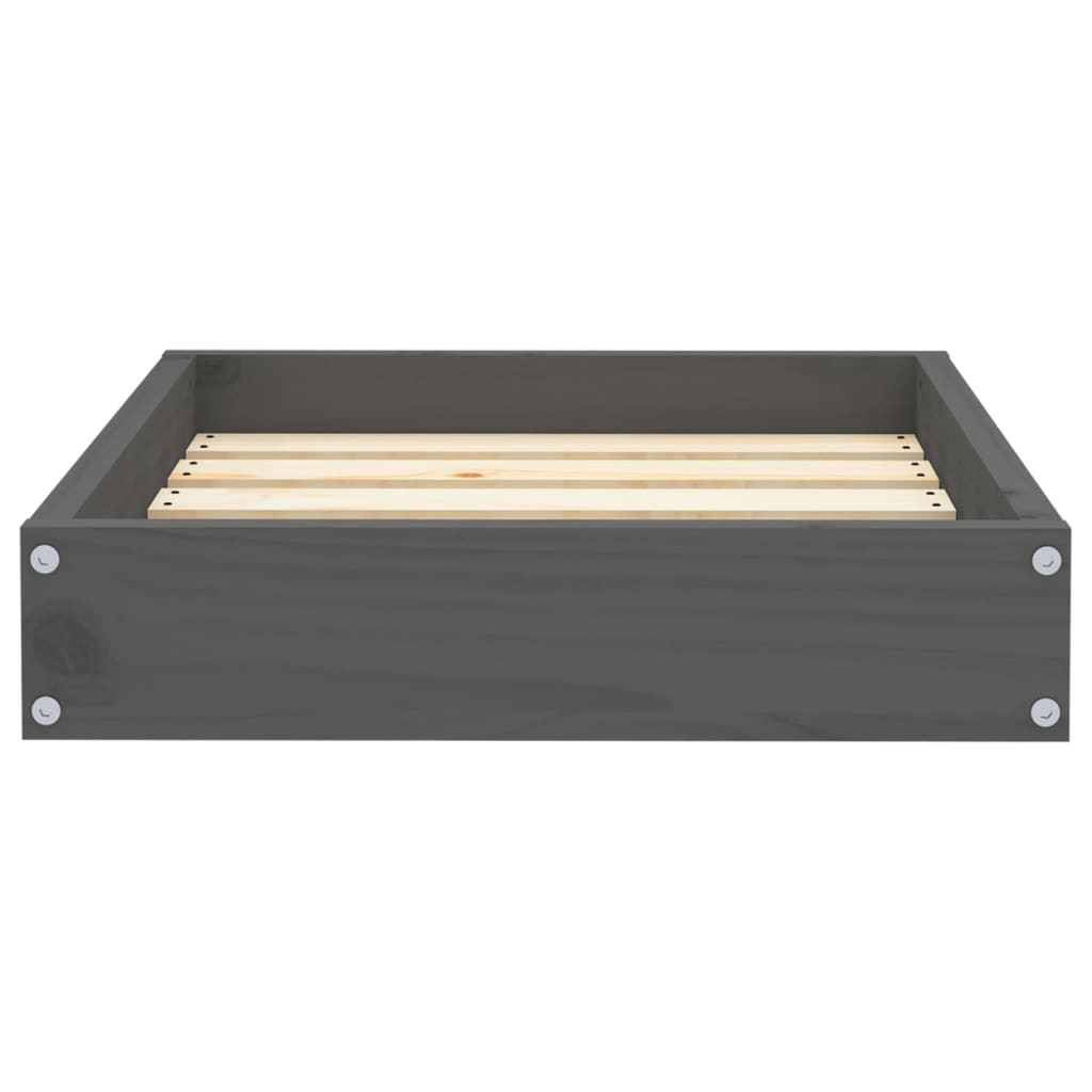Hondenmand 51,5X44X9 Cm Massief Grenenhout 51.5 x 44 x 9 cm Grijs