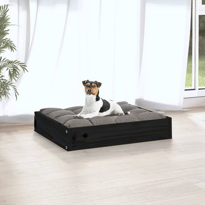 Hondenmand 51,5X44X9 Cm Massief Grenenhout 51.5 x 44 x 9 cm Zwart