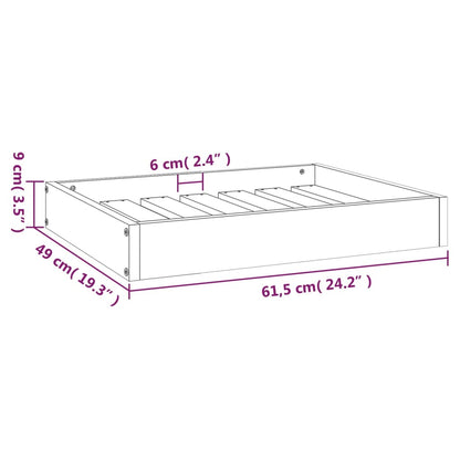 Hondenmand 61,5X49X9 Cm Massief Grenenhout 61.5 x 49 x 9 cm Naturel