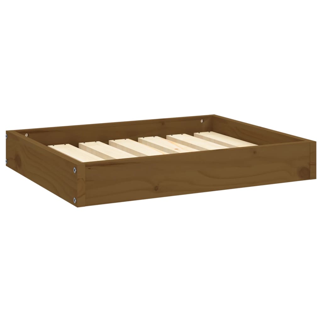 Hondenmand 61,5X49X9 Cm Massief Grenenhout 61.5 x 49 x 9 cm Honingbruin