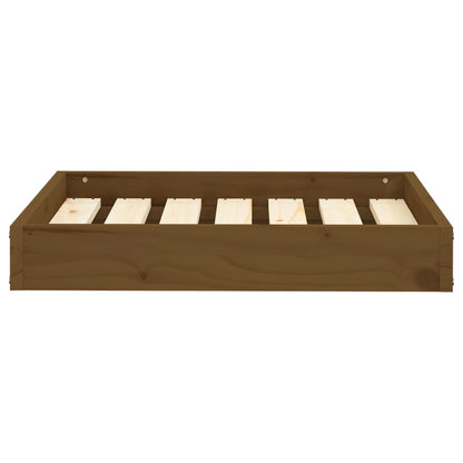 Hondenmand 61,5X49X9 Cm Massief Grenenhout 61.5 x 49 x 9 cm Honingbruin