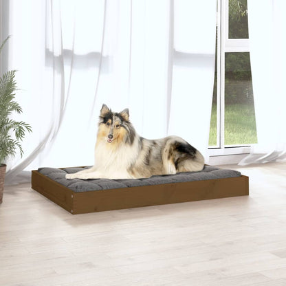 Hondenmand 91,5X64X9 Cm Massief Grenenhout 91.5 x 64 x 9 cm Honingbruin