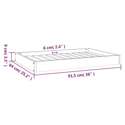 Hondenmand 91,5X64X9 Cm Massief Grenenhout 91.5 x 64 x 9 cm Honingbruin