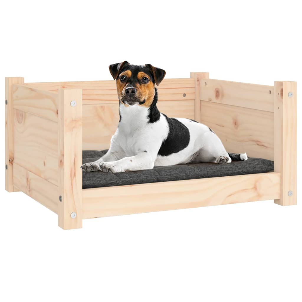 Hondenmand 55,5X45,5X28 Cm Massief Grenenhout 55.5 x 45.5 x 28 cm Naturel