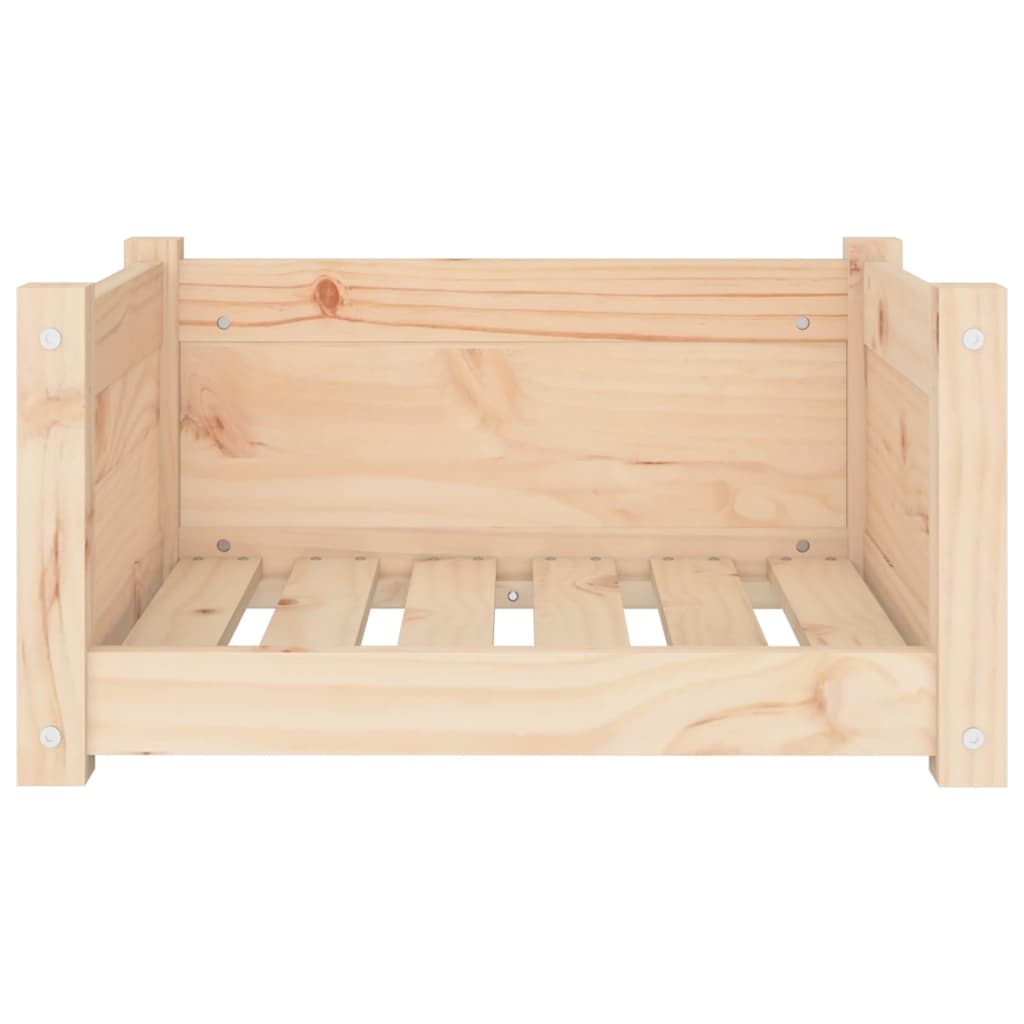 Hondenmand 55,5X45,5X28 Cm Massief Grenenhout 55.5 x 45.5 x 28 cm Naturel