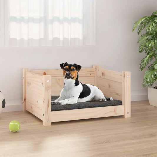Hondenmand 55,5X45,5X28 Cm Massief Grenenhout 55.5 x 45.5 x 28 cm Naturel