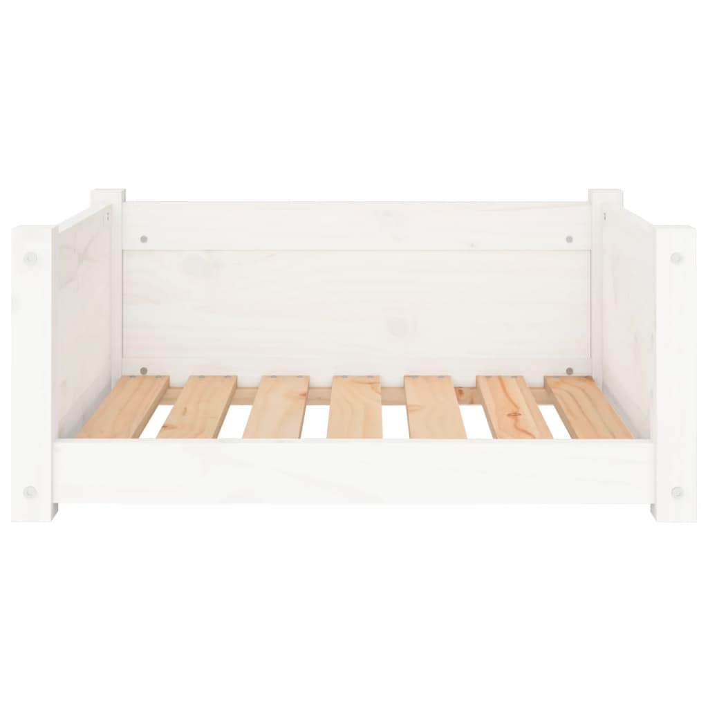 Hondenmand 65,5X50,5X28 Cm Massief Grenenhout 65.5 x 50.5 x 28 cm Wit