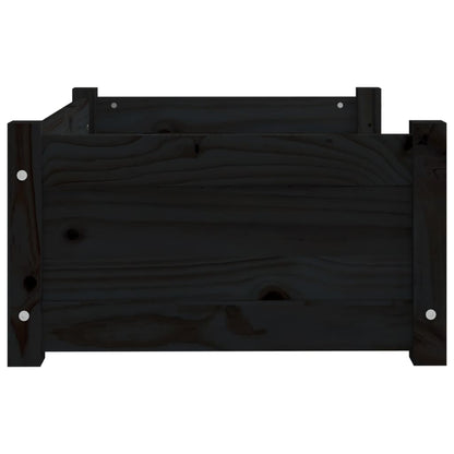 Hondenmand 65,5X50,5X28 Cm Massief Grenenhout 65.5 x 50.5 x 28 cm Zwart