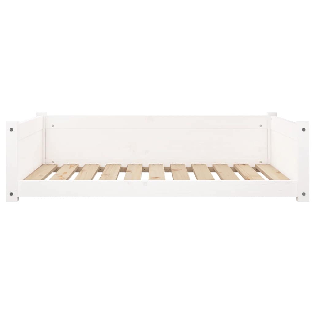Hondenmand 95,5X65,5X28 Cm Massief Grenenhout 95.5 x 65.5 x 28 cm Wit