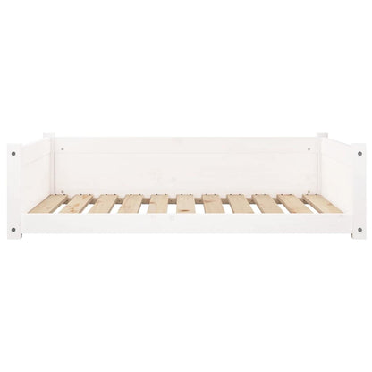 Hondenmand 95,5X65,5X28 Cm Massief Grenenhout 95.5 x 65.5 x 28 cm Wit