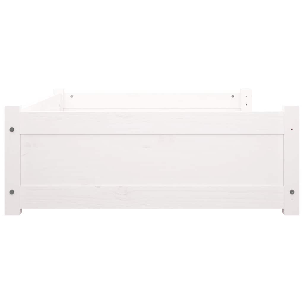 Hondenmand 95,5X65,5X28 Cm Massief Grenenhout 95.5 x 65.5 x 28 cm Wit
