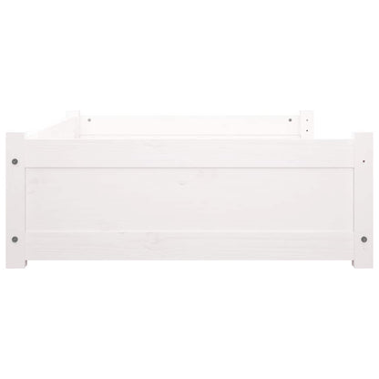 Hondenmand 95,5X65,5X28 Cm Massief Grenenhout 95.5 x 65.5 x 28 cm Wit