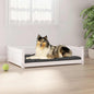 Hondenmand 95,5X65,5X28 Cm Massief Grenenhout 95.5 x 65.5 x 28 cm Wit