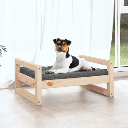 Hondenmand 55,5X45,5X28 Cm Massief Grenenhout 55.5 x 45.5 x 28 cm Naturel