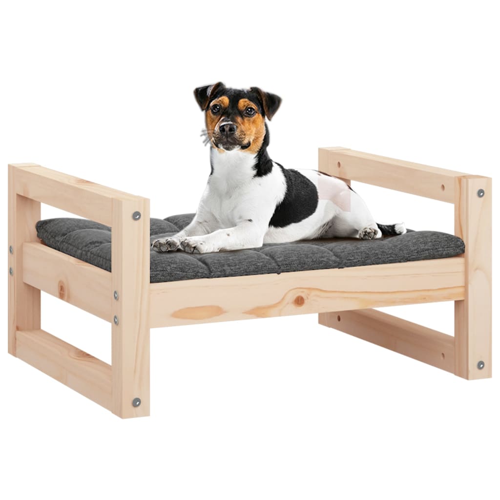 Hondenmand 55,5X45,5X28 Cm Massief Grenenhout 55.5 x 45.5 x 28 cm Naturel