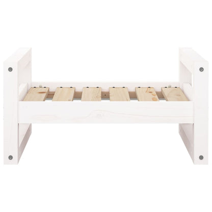 Hondenmand 55,5X45,5X28 Cm Massief Grenenhout 55.5 x 45.5 x 28 cm Wit