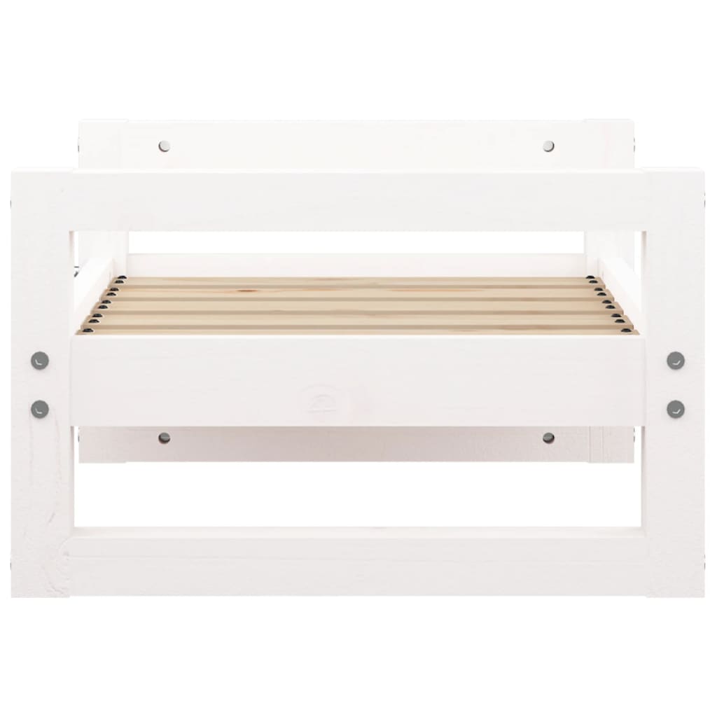 Hondenmand 55,5X45,5X28 Cm Massief Grenenhout 55.5 x 45.5 x 28 cm Wit