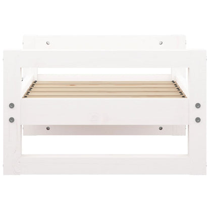 Hondenmand 55,5X45,5X28 Cm Massief Grenenhout 55.5 x 45.5 x 28 cm Wit