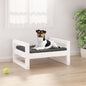 Hondenmand 55,5X45,5X28 Cm Massief Grenenhout 55.5 x 45.5 x 28 cm Wit