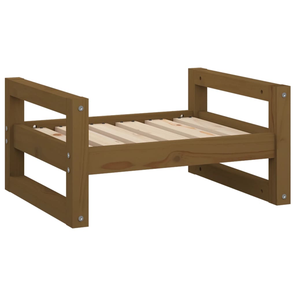Hondenmand 55,5X45,5X28 Cm Massief Grenenhout 55.5 x 45.5 x 28 cm Honingbruin