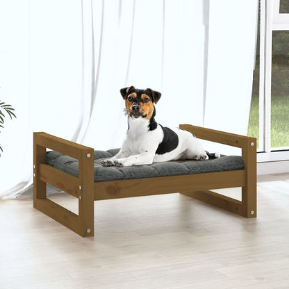 Hondenmand 55,5X45,5X28 Cm Massief Grenenhout 55.5 x 45.5 x 28 cm Honingbruin