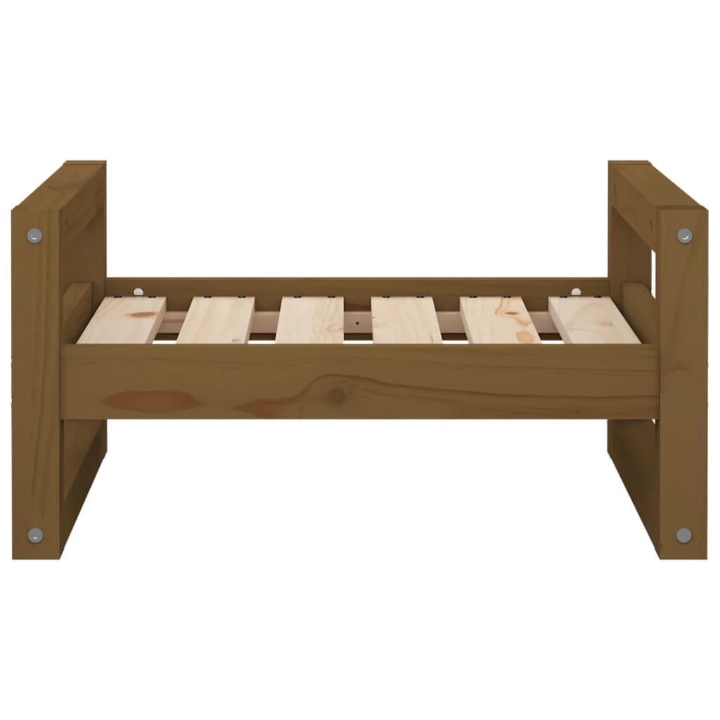 Hondenmand 55,5X45,5X28 Cm Massief Grenenhout 55.5 x 45.5 x 28 cm Honingbruin