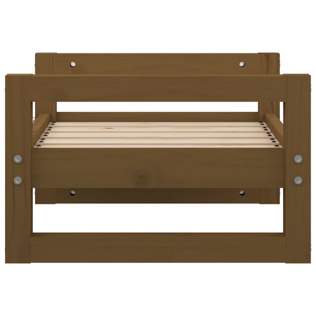 Hondenmand 55,5X45,5X28 Cm Massief Grenenhout 55.5 x 45.5 x 28 cm Honingbruin