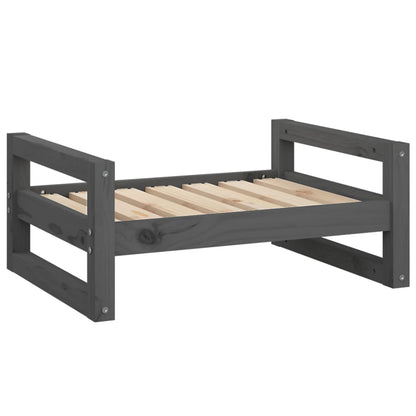 Hondenmand 65,5X50,5X28 Cm Massief Grenenhout 65.5 x 50.5 x 28 cm Grijs