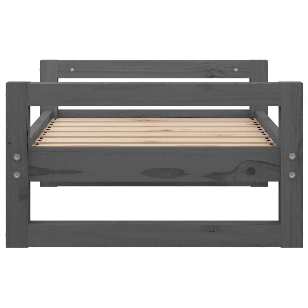 Hondenmand 65,5X50,5X28 Cm Massief Grenenhout 65.5 x 50.5 x 28 cm Grijs