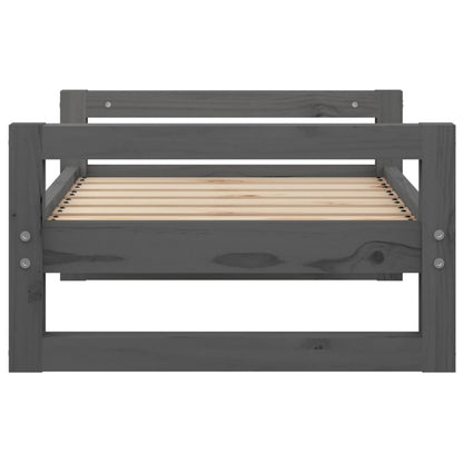 Hondenmand 65,5X50,5X28 Cm Massief Grenenhout 65.5 x 50.5 x 28 cm Grijs