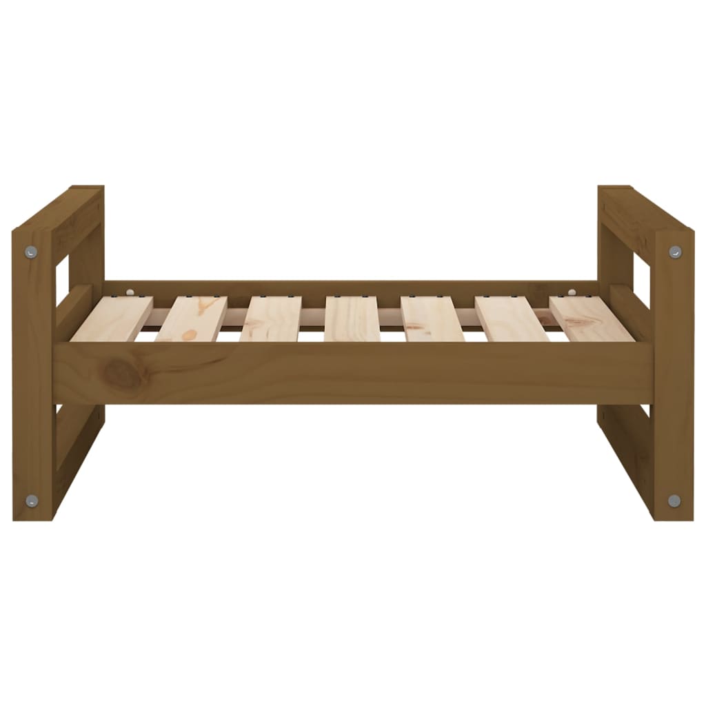 Hondenmand 65,5X50,5X28 Cm Massief Grenenhout 65.5 x 50.5 x 28 cm Honingbruin