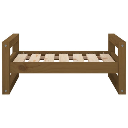 Hondenmand 65,5X50,5X28 Cm Massief Grenenhout 65.5 x 50.5 x 28 cm Honingbruin