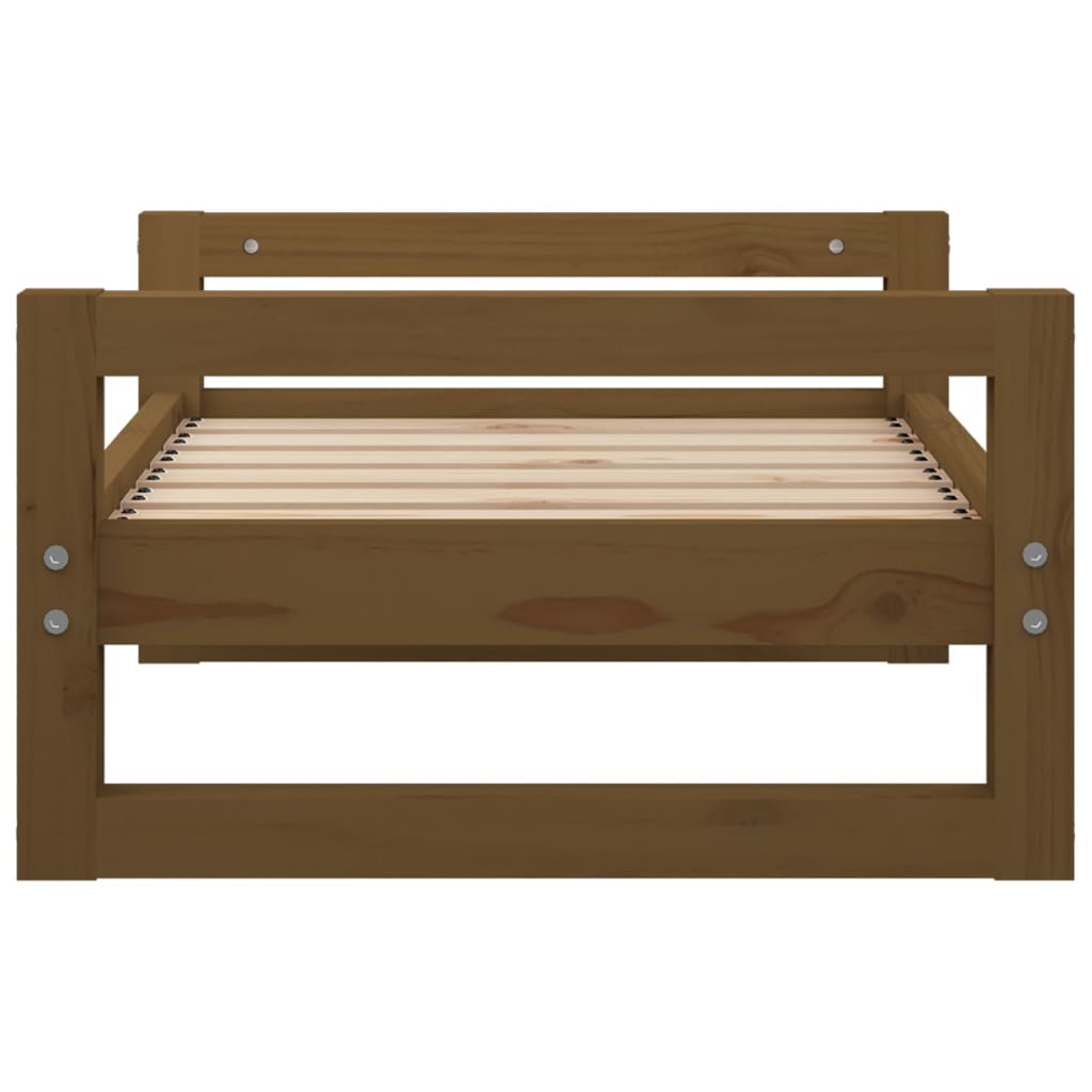 Hondenmand 65,5X50,5X28 Cm Massief Grenenhout 65.5 x 50.5 x 28 cm Honingbruin
