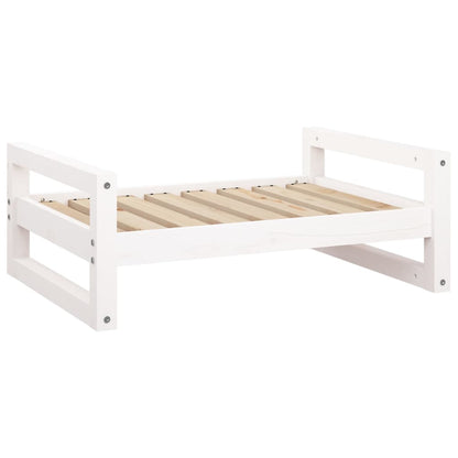 Hondenmand 75,5X55,5X28 Cm Massief Grenenhout 75.5 x 55.5 x 28 cm Wit