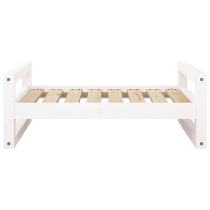Hondenmand 75,5X55,5X28 Cm Massief Grenenhout 75.5 x 55.5 x 28 cm Wit