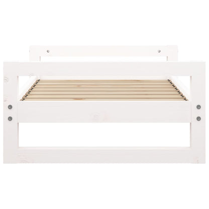 Hondenmand 75,5X55,5X28 Cm Massief Grenenhout 75.5 x 55.5 x 28 cm Wit